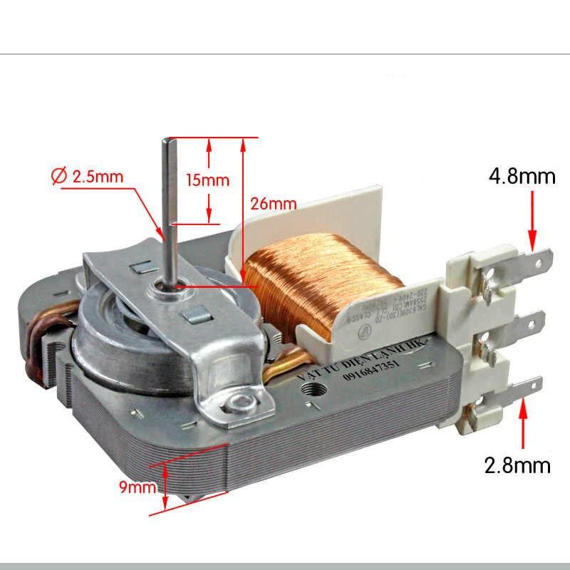 Motor động cơ quạt tản nhiệt lò vi sóng - lò nướng loại 2 chân - 3 chân cắm - quạt LVS