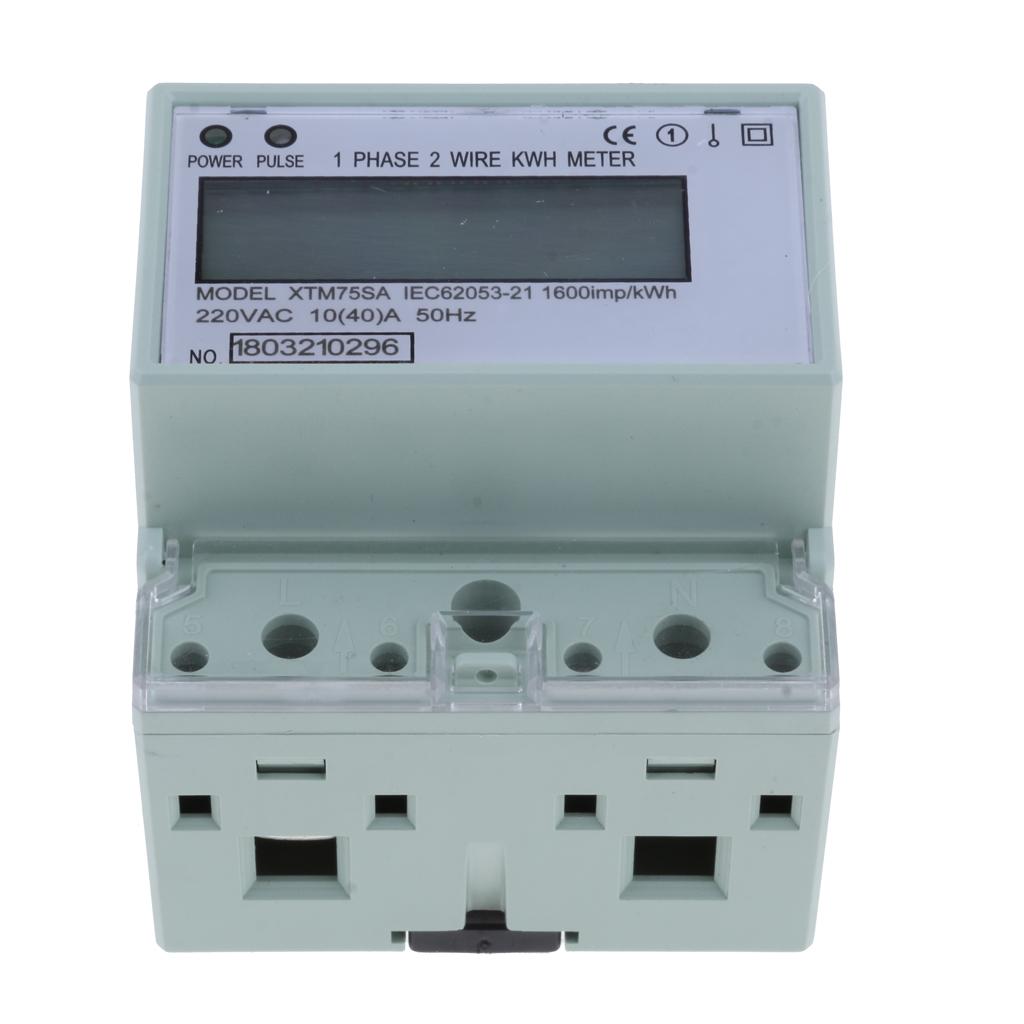 Xuất Khẩu Loại MÀN HÌNH LCD 35mm DIN Đường Sắt Tiêu Chuẩn Năng Lượng Điện Tử Đồng Hồ Thông Minh 50-60Hz