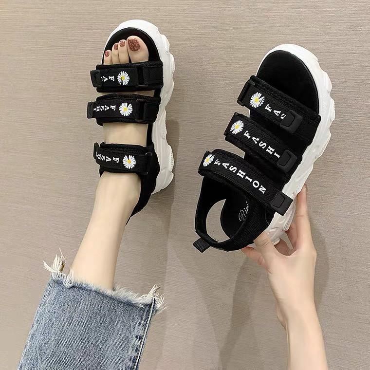 (free ship + Sẵn) Sandal quai hậu học sinh, dép sandal 3 quai