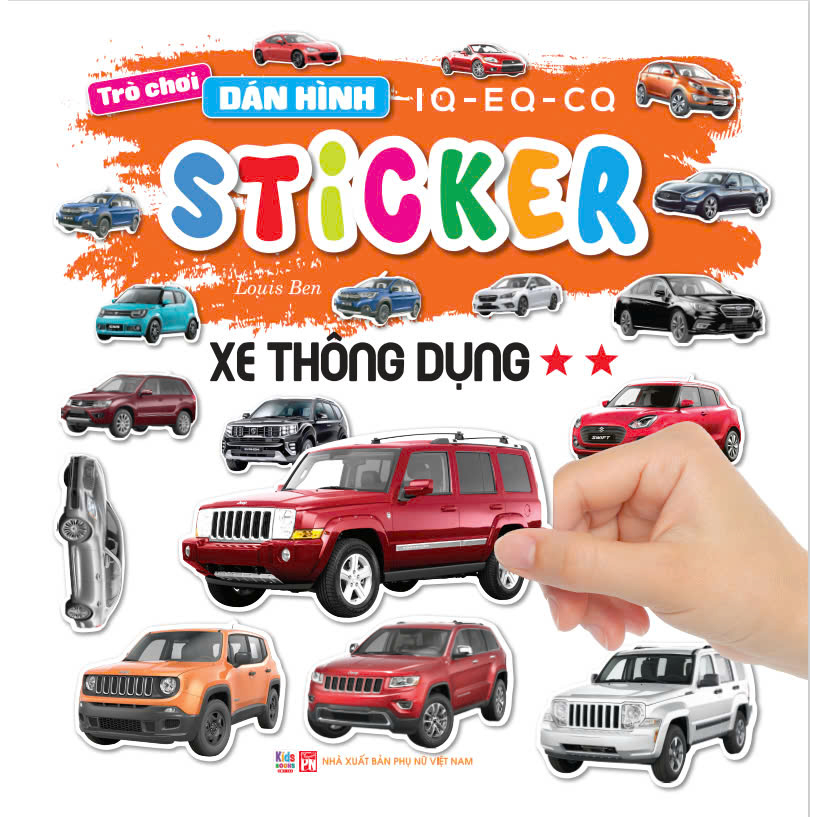 Trò chơi dán hình IQ - EQ - CQ Sticker - Xe Thông Dụng - 2 sao