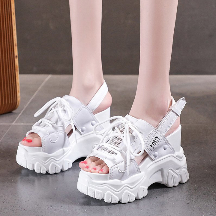 Sandal thắt dây đế cao 11CM X590-340