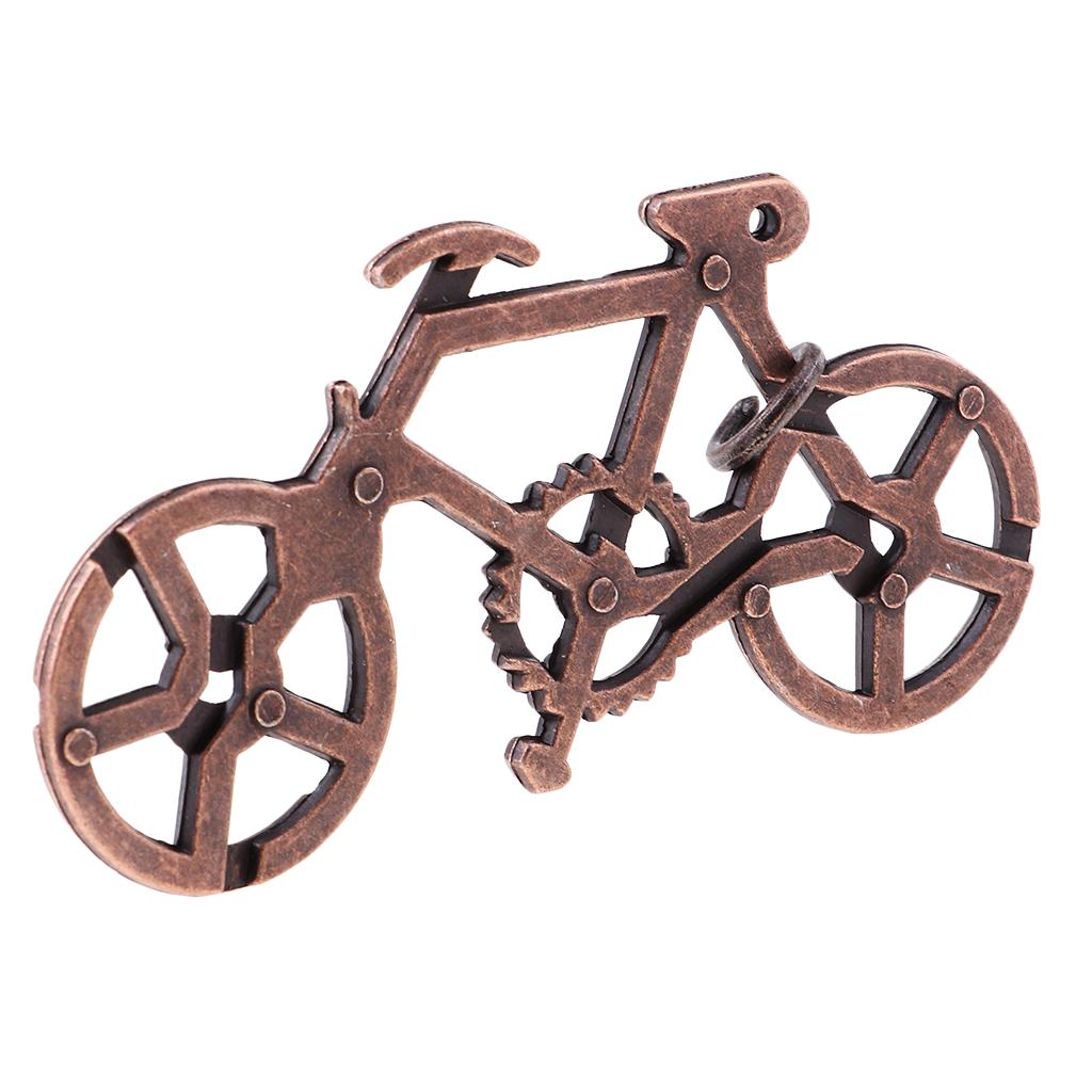 Khóa Xe Đạp Kim Loại Xếp Hình Trí Não Trò Chơi Đồ Chơi Thép Bài Kiểm Tra IQ Magic