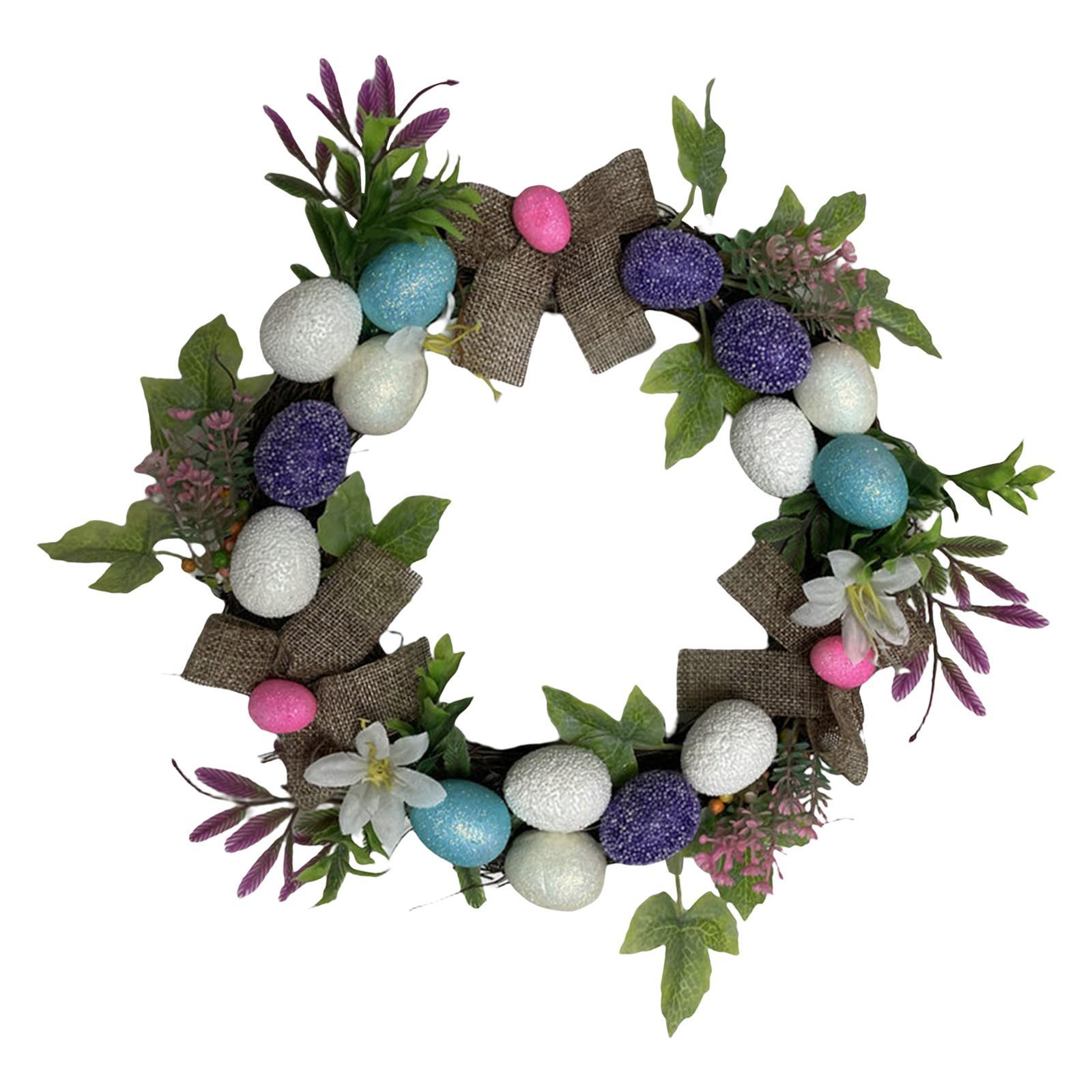 Artificial flower wreath front door rattan wreath M