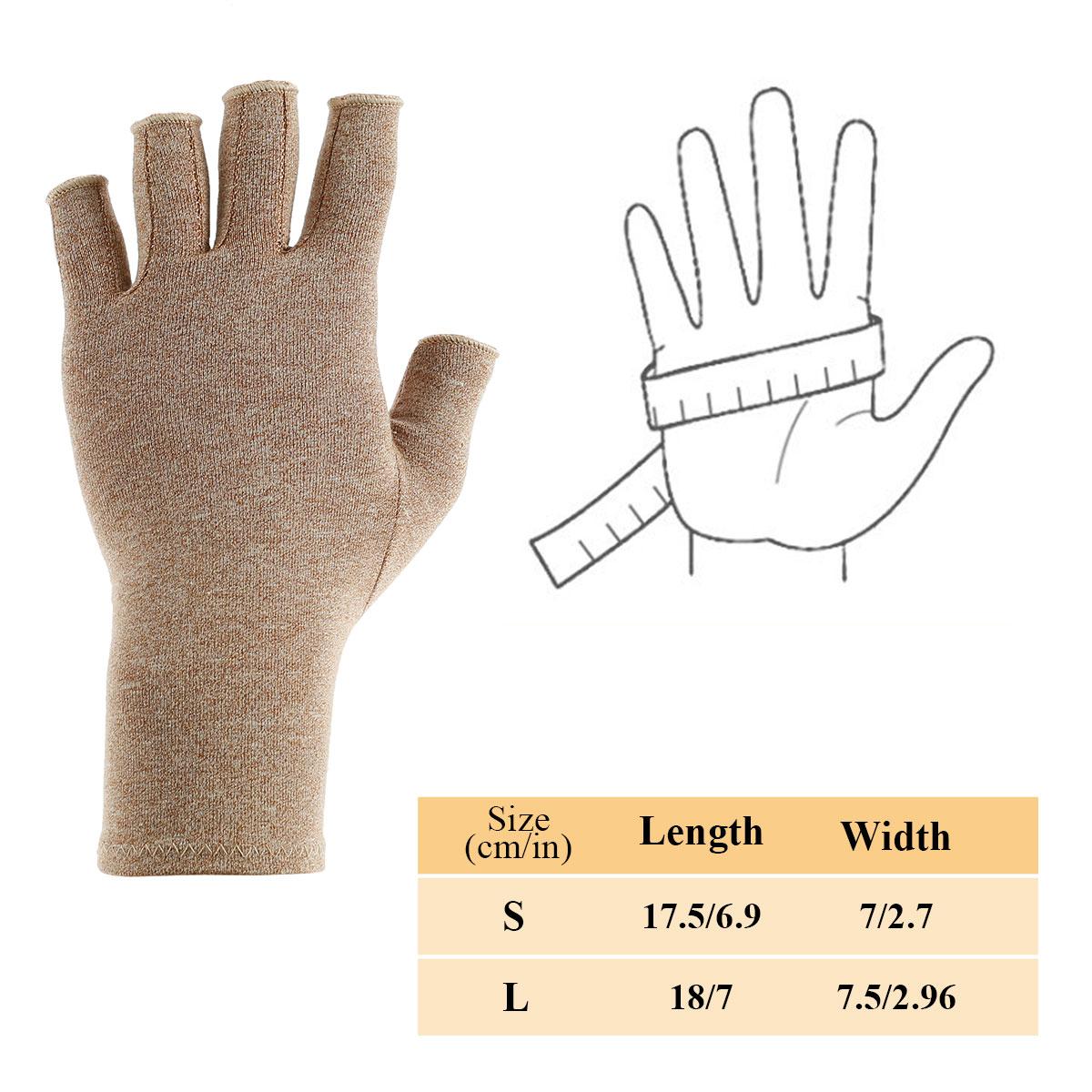 1 Nén Viêm Khớp Găng Tay Hỗ Trợ Cổ Tay Bông Giảm Đau Khớp Tay Nẹp Fingerless Găng Tay Trị Liệu Dây Đeo Tay Color: L-1 Pair