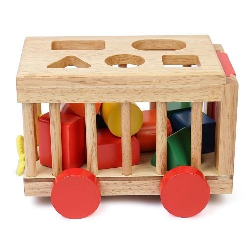 Xe cũi thả hình gỗ mộc đầy màu sắc - Đồ chơi thông minh cho bé