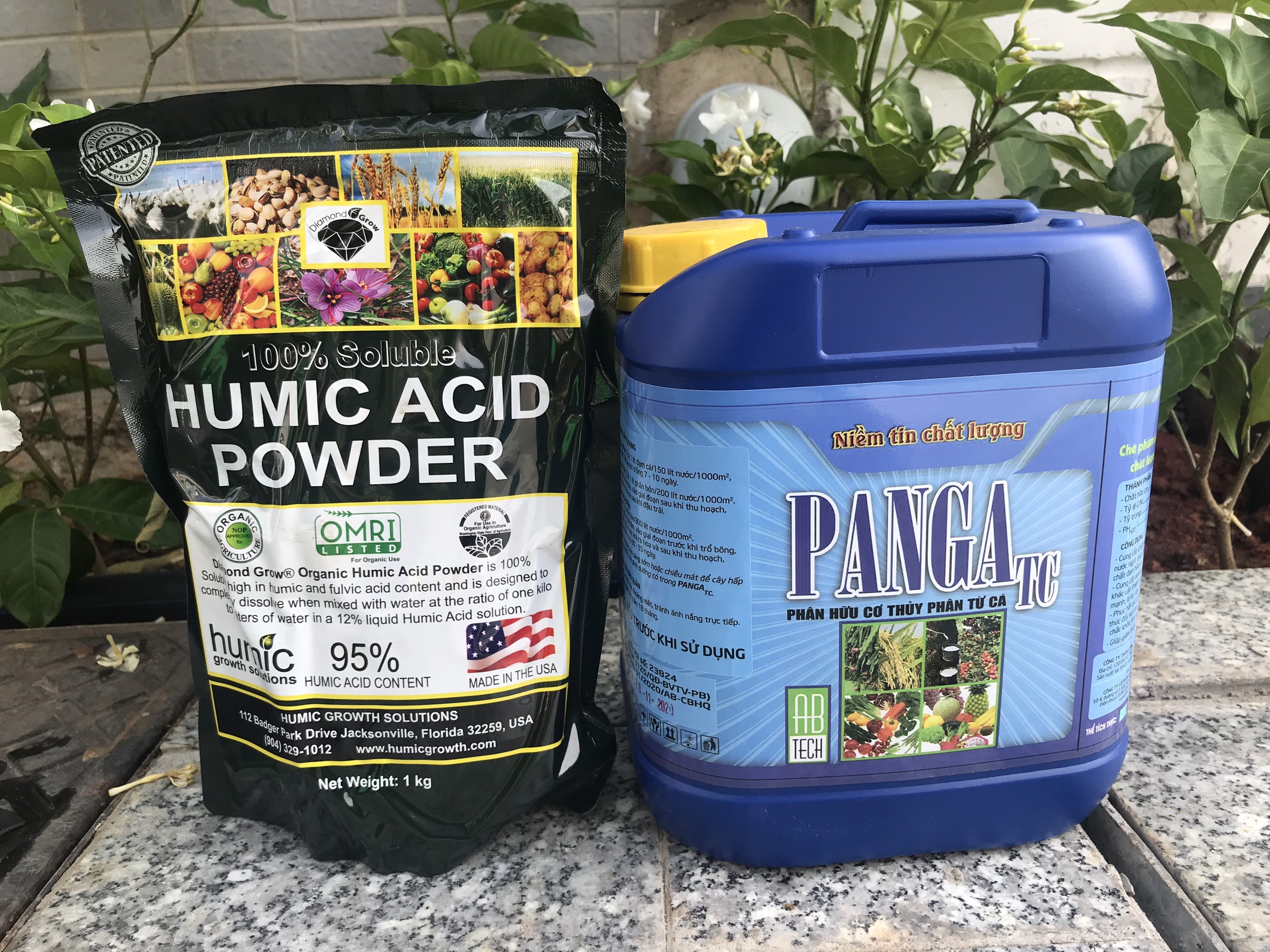 Combo Đạm cá và phân Humic Mỹ – Dưỡng cây tốt khỏe (Gồm Đạm Cá 5 lít và 1kg humic acid powder dạng bột 95%)