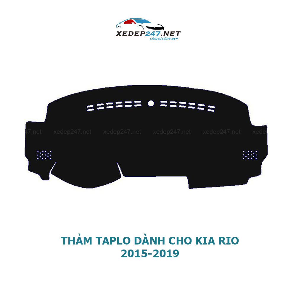 Thảm Taplo dành cho xe Kia Rio 2015 đến 2019 chất liệu Nhung, da Carbon, da vân gỗ