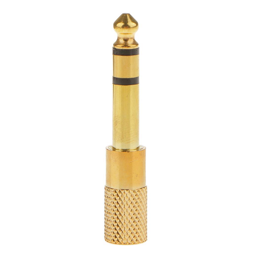 Gold-plated 6.35mm 6.3mm 1/4" Male Plug to 3.5mm 1/8 Female Jack Headphone Stereo Audio Adapter Converter Connector