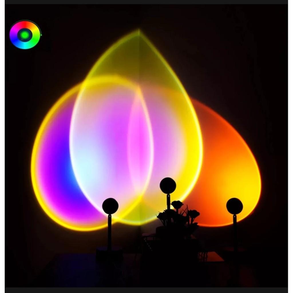 Đèn led sống ảo ́ ̂̉ Đ̂̉ ̀ hoàng hôn, cầu vòng, mặt trời, chup ảnh quay video tiktok siêu hót