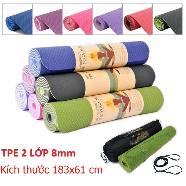 Thảm tập yoga 2 lớp TPE dày 6mm