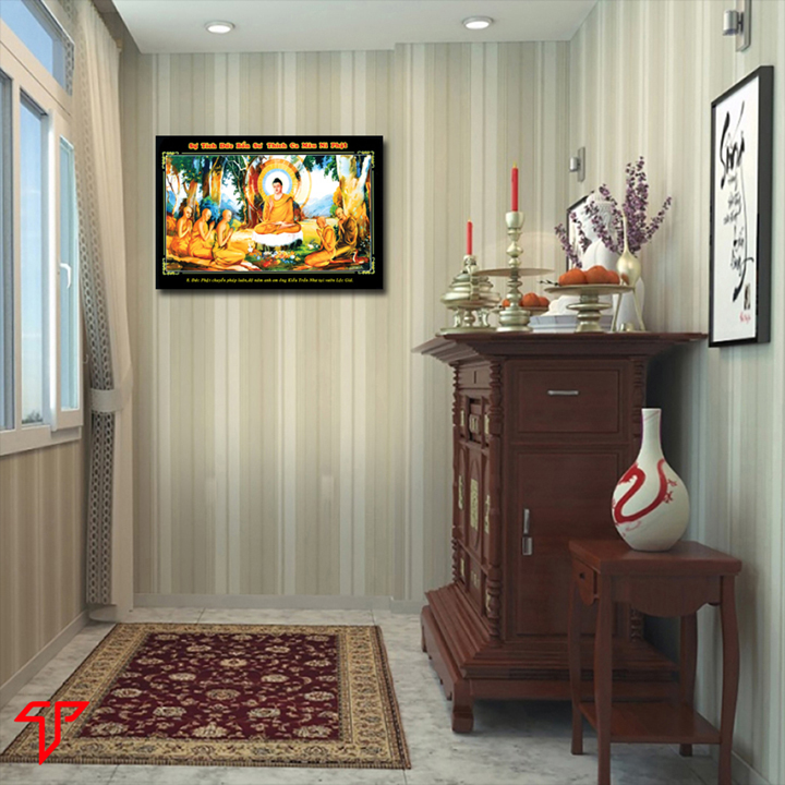 Hình phật cán gỗ MDF trang trí tường mẫu Phật tổ như lai và các vị thần, Tranh Phật Giáo Phật Thích Ca Mâu Ni 2064