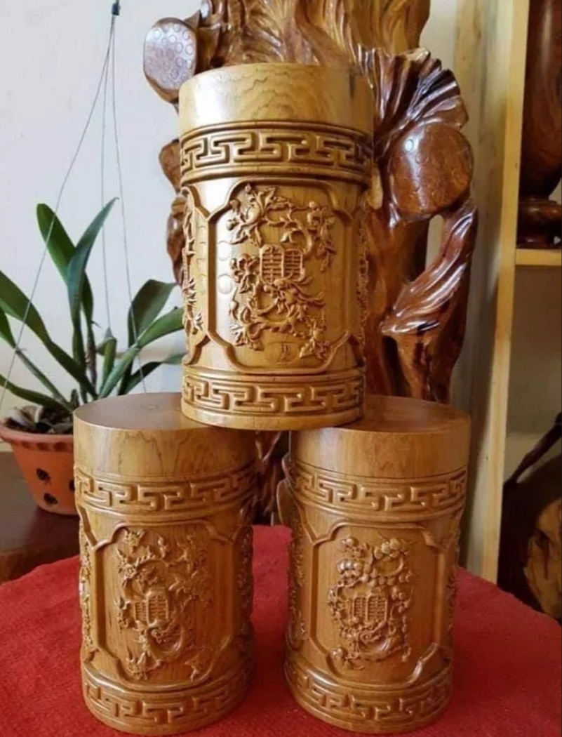 Hộp đựng trà gỗ bách xanh
