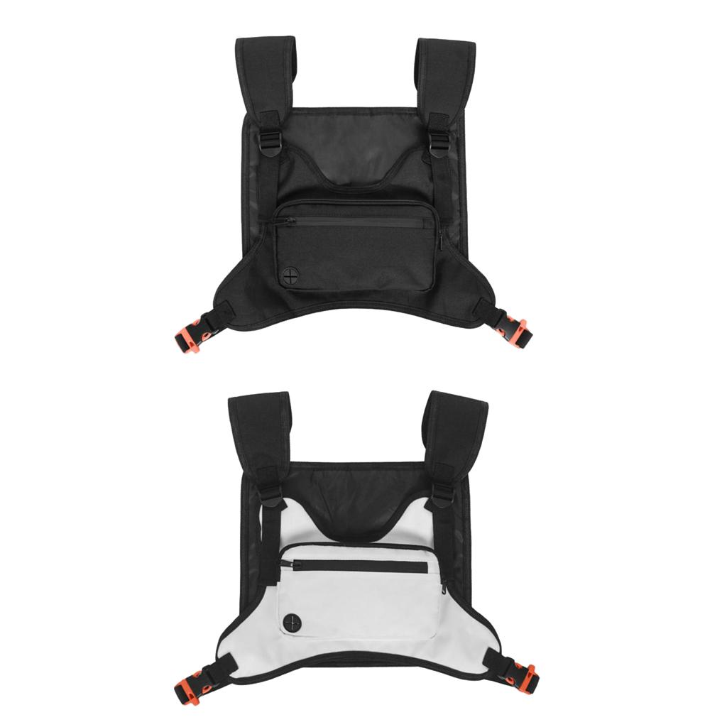 Tactical Vest Pouch Pack Bag Chest Recon Bag Utility Gadget Pouch Black