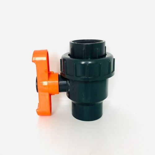 Van cầu rắc co phi 42mm cao cấp Automat một đầu ren trong nhựa PVC cao cấp tay gạt màu cam chống tia UV được sản xuất từ Ấn Độ