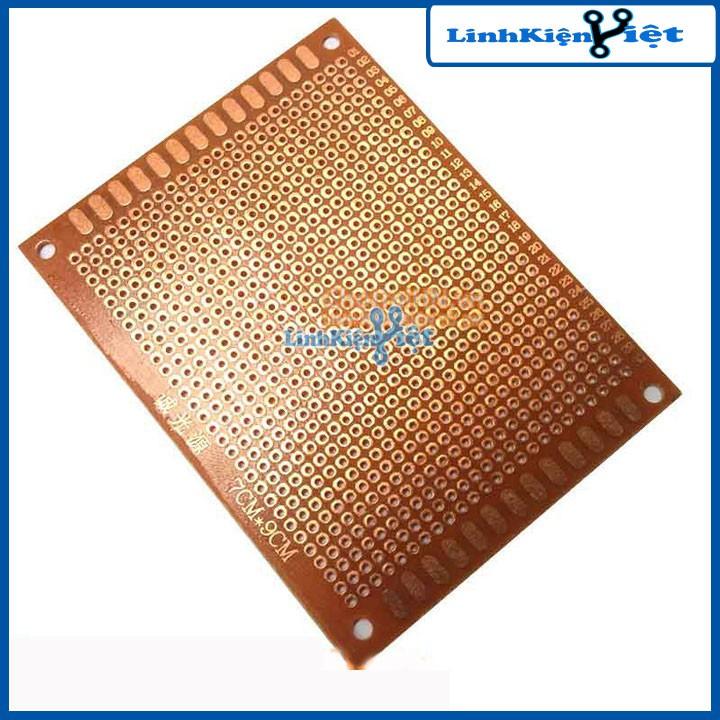 Phíp Đồng Lỗ - Bảng Mạch Đục Lỗ Sẵn PCB Nâu Kích Thước 7x9cm