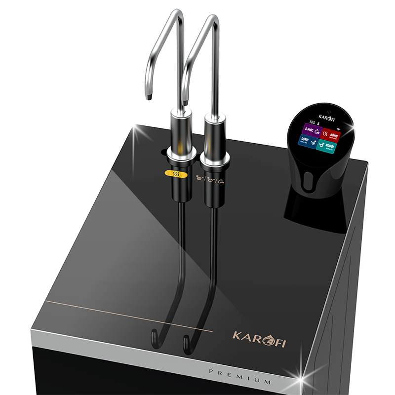 [TẶNG MÁY LỌC KHÔNG KHÍ KAP 317] Máy lọc nước Nóng Lạnh Hydro-ion Kiềm Karofi SA9 PREMIUM - 5 mức kiềm (Nước dưỡng da) - Hàng chính hãng