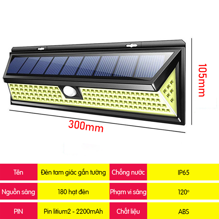 Đèn năng lượng mặt trời gắng tường , đèn led thông minh-    K1611