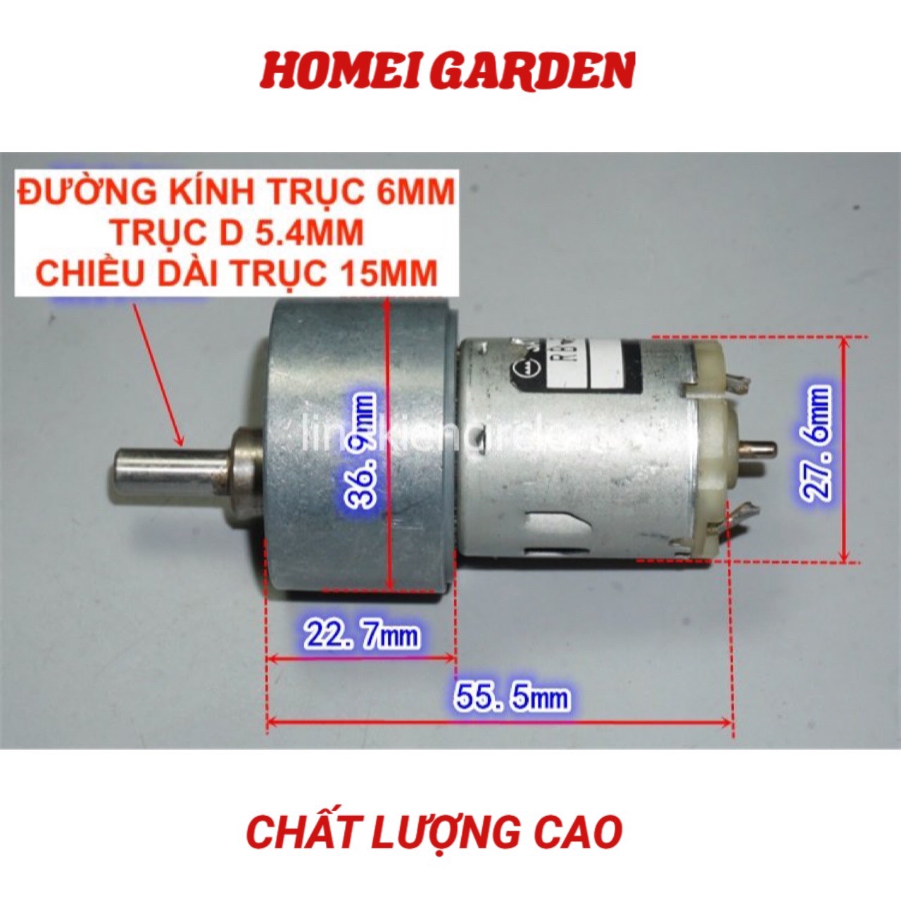 Motor giảm tốc 12V - 24V tốc độ 120 - 265 vòng/phút bánh răng kim loại chất lượng cao - D0272