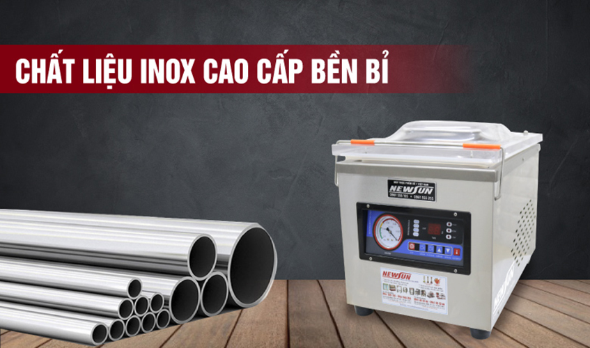 Máy Hút Chân Không, Đóng Gói Thực Phẩm Công Nghiệp 1 Buồng DZ260 NEWSUN - Sản Lượng 100-200 Túi/ Giờ -  Hàng Chính Hãng