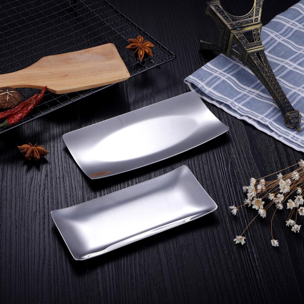 Stainless Steel Towel Dish Snack Nuts Fruit Tray Kitchen Table Tissue Holder