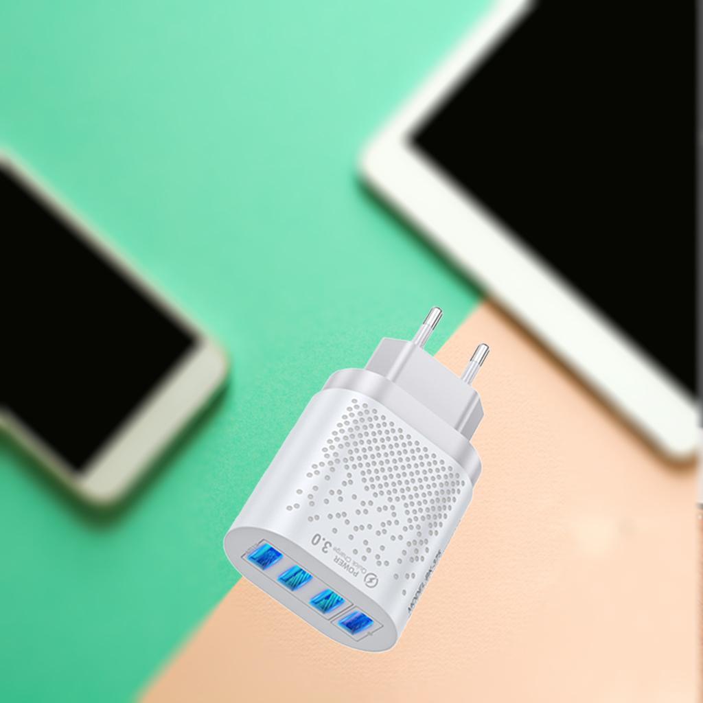 4 USB Ports Hub Wall Charger Power Adapter EU Plug USB Cube Adapter