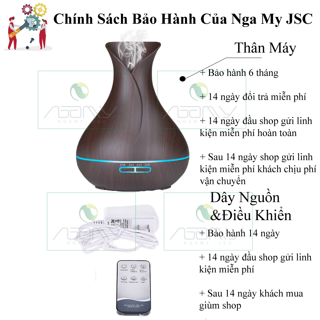 [Hàng Chính Hãng] Máy Xông Tinh Dầu Phun Sương Tạo Ẩm Tuy Lip Dung Tích 550ml Có Điều Khiển , Chế Độ Hẹn Giờ 1h/3h/6h/on Đèn Led 7 Màu Phun Sương Tạo Âm Trong Phòng Điều Hòa