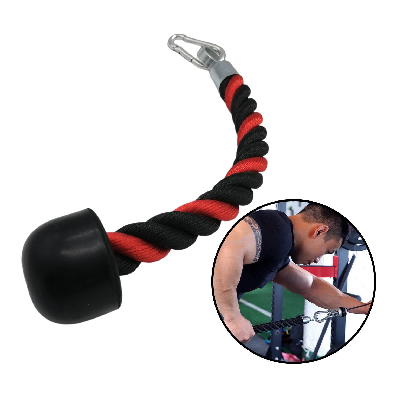 2xTriceps Rope Single Grip Pulley Cable Attachment Pull Down LAT Handle Red