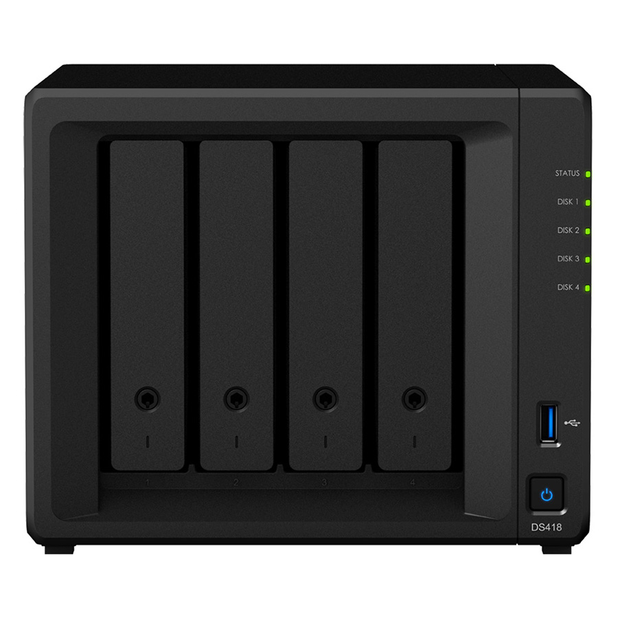 Ổ Cứng Mạng Synology NAS DS418 (Đen) - Hàng Chính Hãng