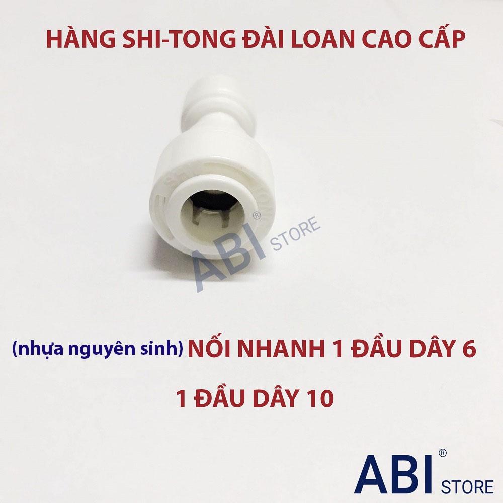 Nối nhanh 1 đầu dây 6 và 1 đầu dây 10 máy lọc nước RO SHITONG TAIWAN cao cấp không rò nước( măng xông nối nhanh)