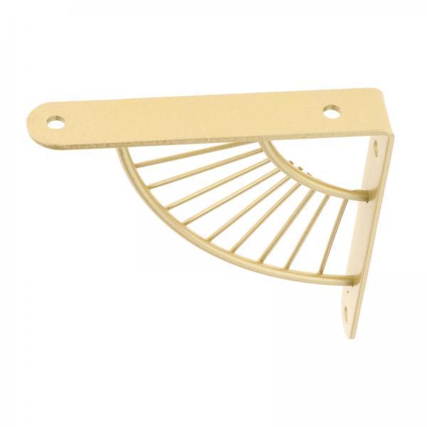 2X Nordic Metal Wall Mount Shelf Bracket Bathroom Kitchen Hardware Golden 15cm