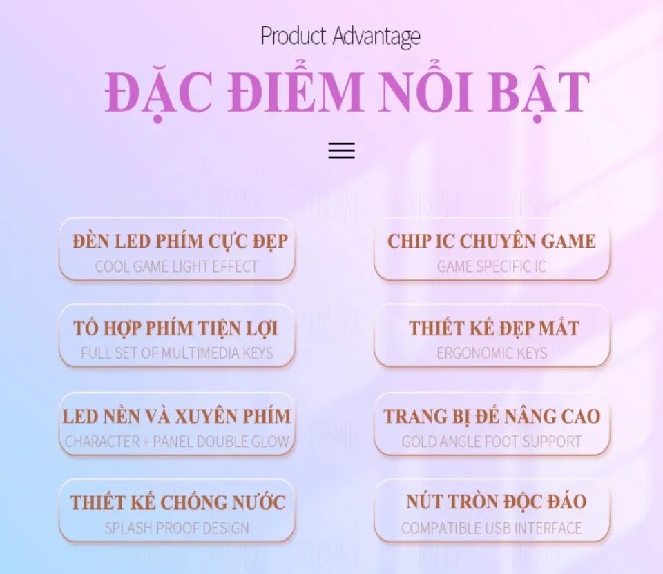 Bàn phím YINDIAO K600 giả cơ nút tròn nhiều màu sắc và có đèn led xuyên phím chuyên game