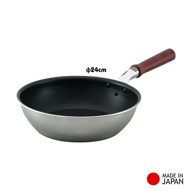 Chảo chống dính siêu nhẹ, đáy từ Shimomura φ24cm hàng nội địa Nhật Bản