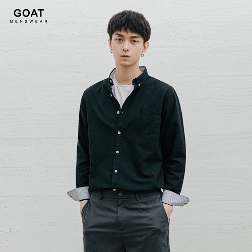 Áo Sơ Mi Nam 2 Màu Trơn Có Túi GOAT MENSWEAR