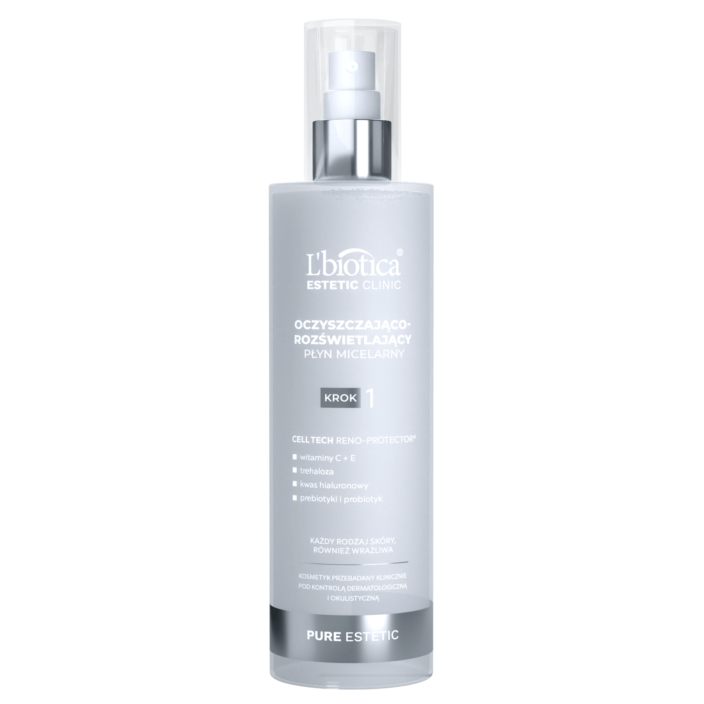 Nước tẩy trang L'biotica Estetic Clinic Pure Estetic cleansing and brightening micellar liquid