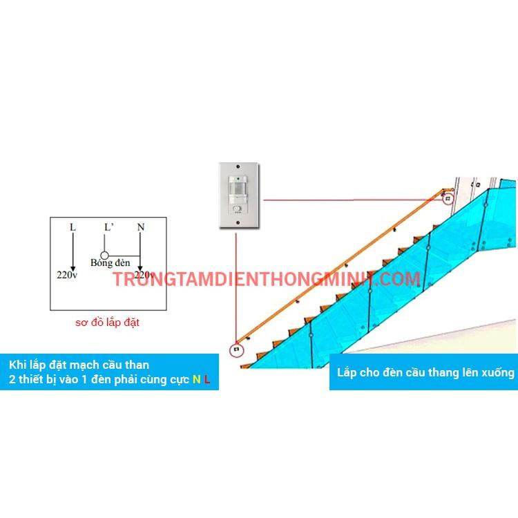 Công tắc cảm ứng hồng ngoại lắp cầu thang Kawasan KW-SS20C3 - Hàng chính hãng