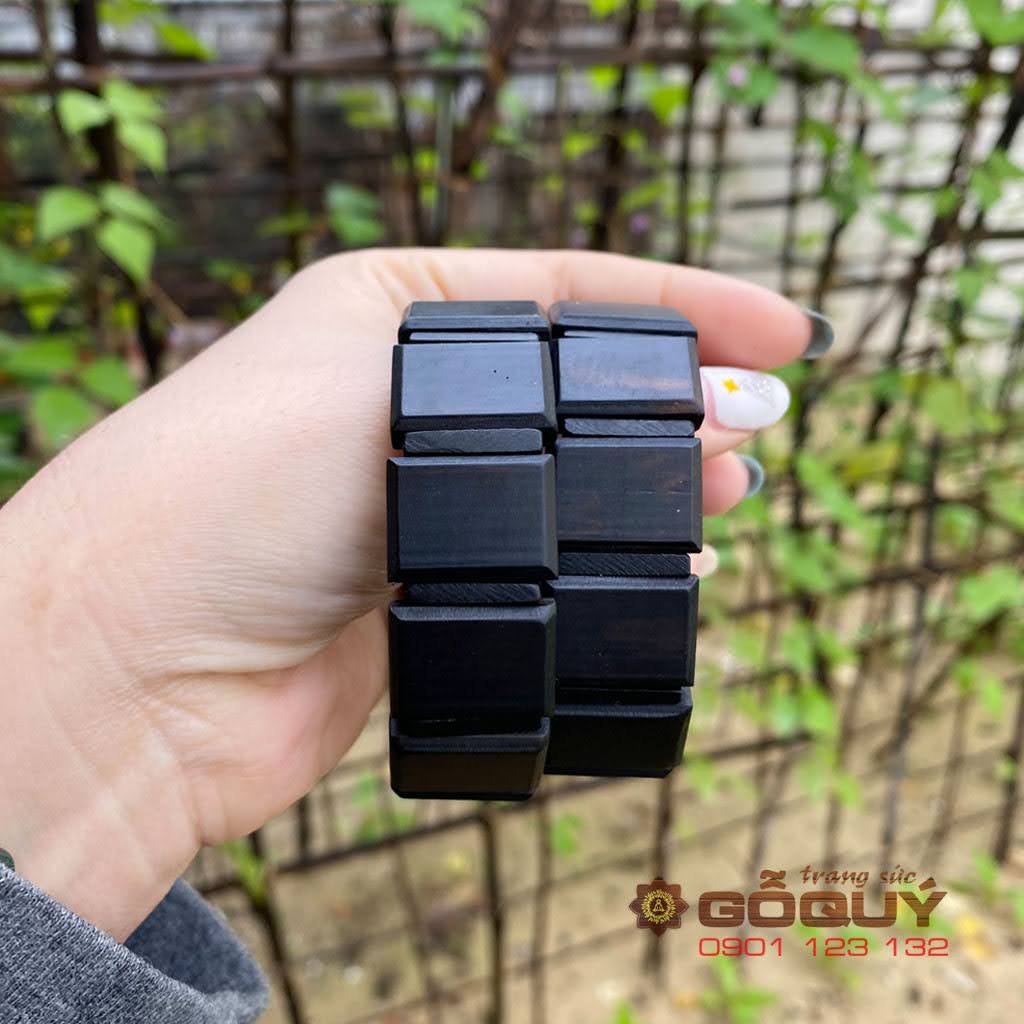 Vòng tay Phúc Lộc Thọ gỗ mun