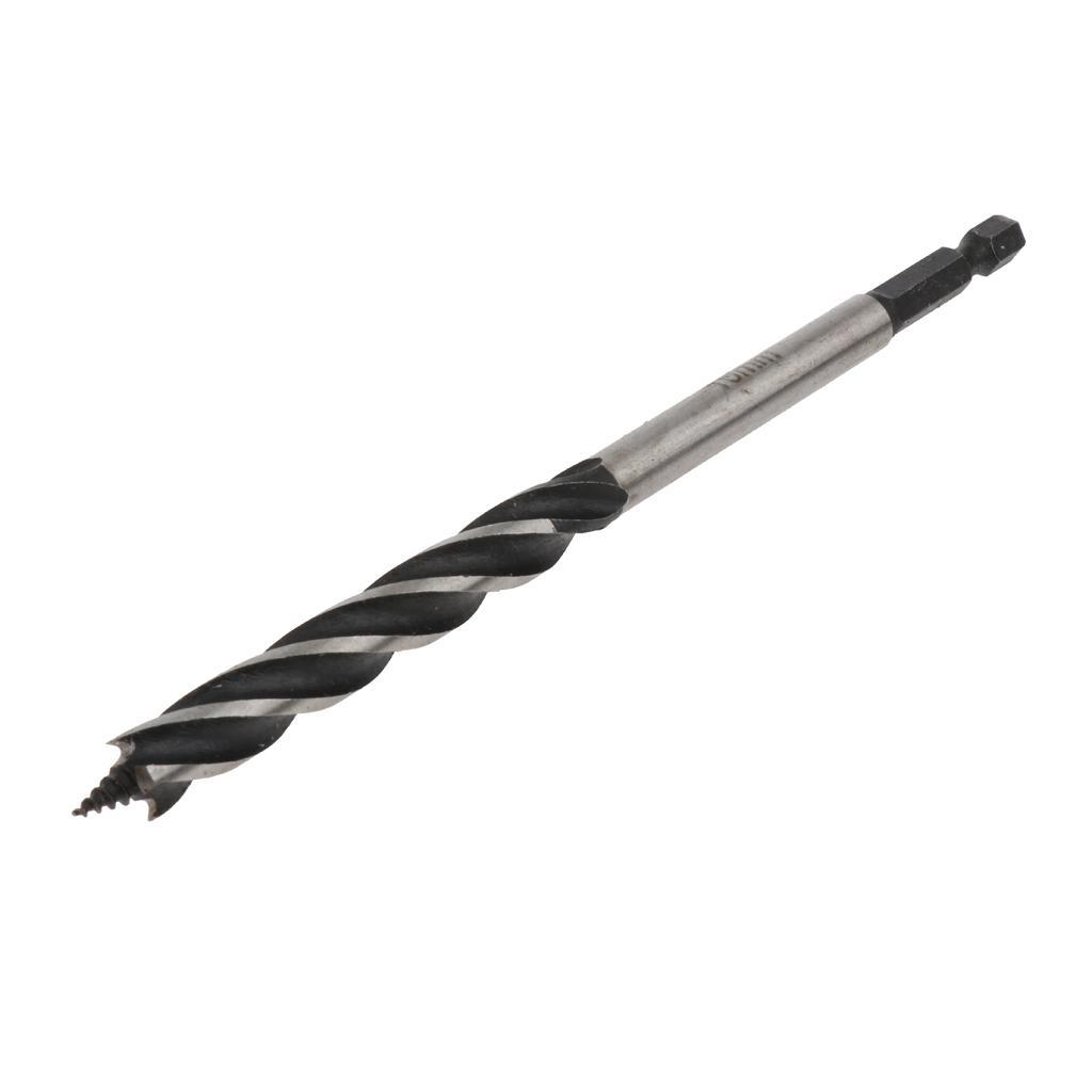 HSS 165mm Brad Point Drill Bit Shank Twist Woodworking Tool 10&amp;12mm