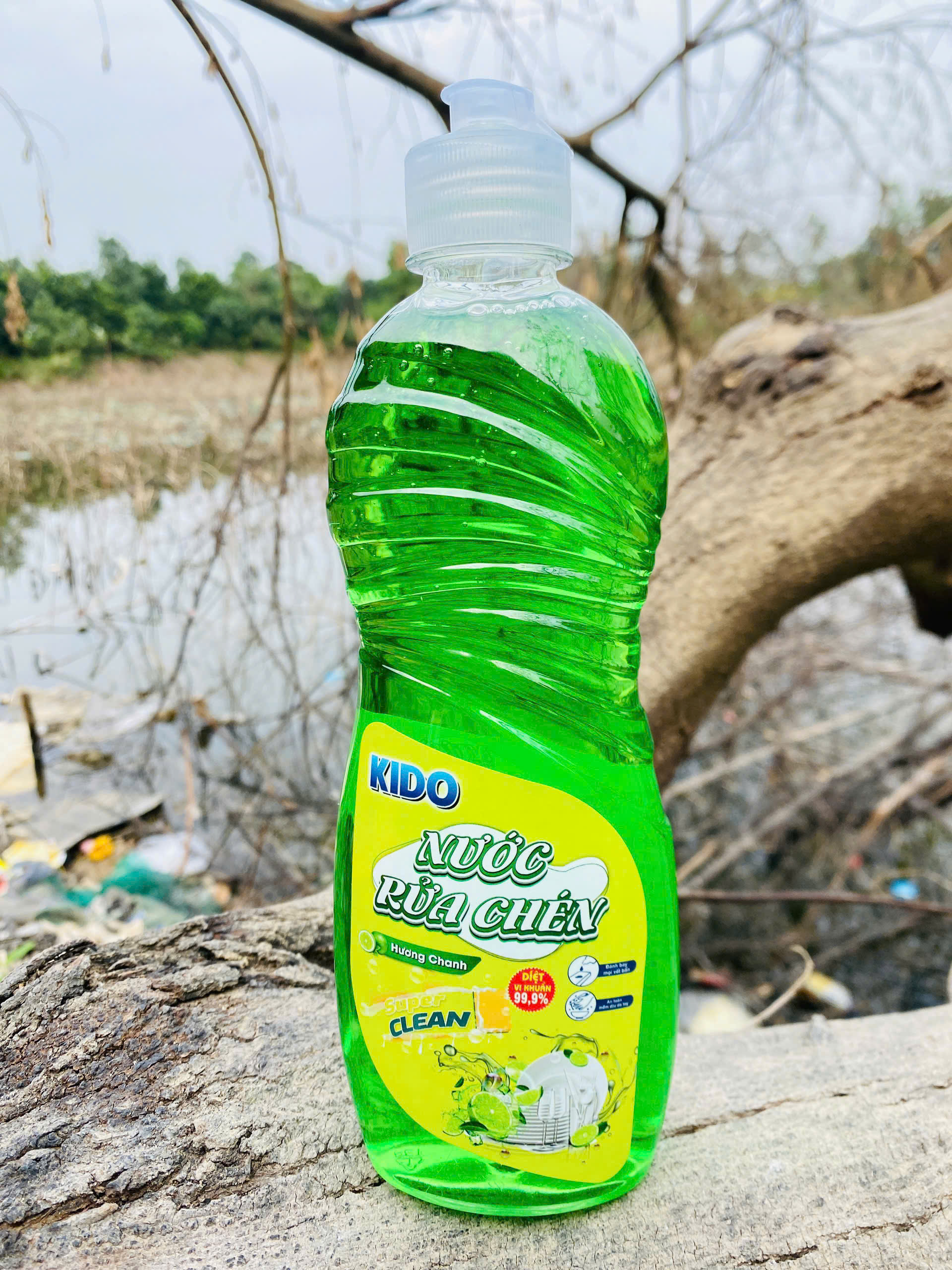 Nước Rửa Chén KIDO Hương Chanh 400ml - Làm Sạch Dầu Mỡ, Tươi Mát Hương Chanh Thiên Nhiên