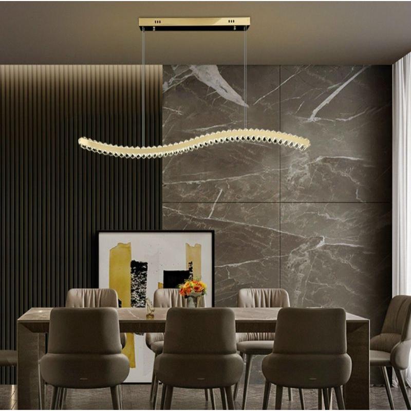 Đèn thả bàn ăn phale dài tiêu chuẩn luxury K9.Bảo hành 24 tháng, đèn decor hiện đại
