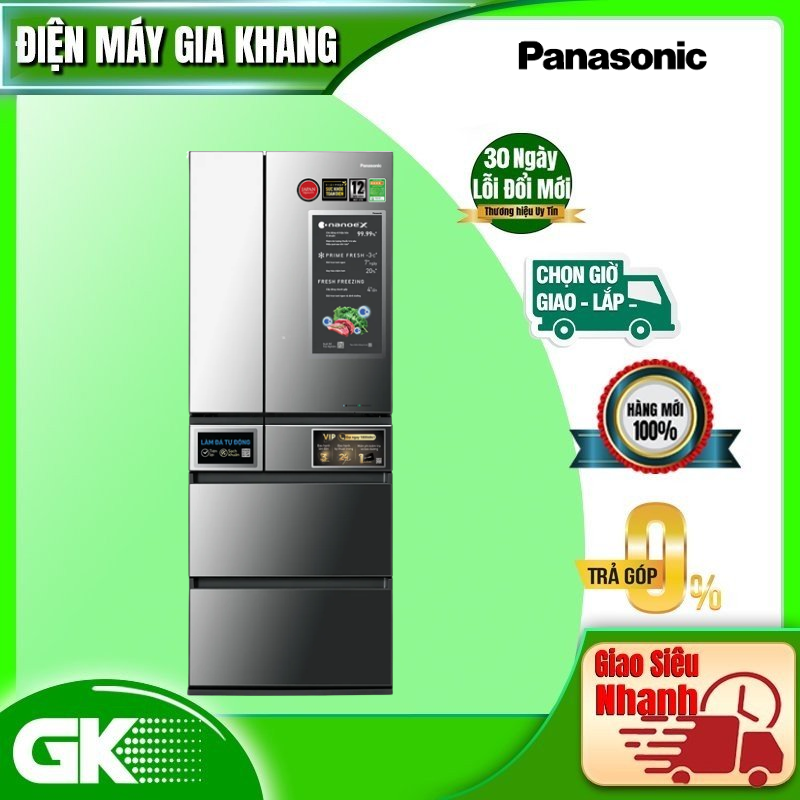 Tủ Lạnh Inverter 6 Cánh Panasonic NR-F603GT-X2 - Hàng Chính Hãng