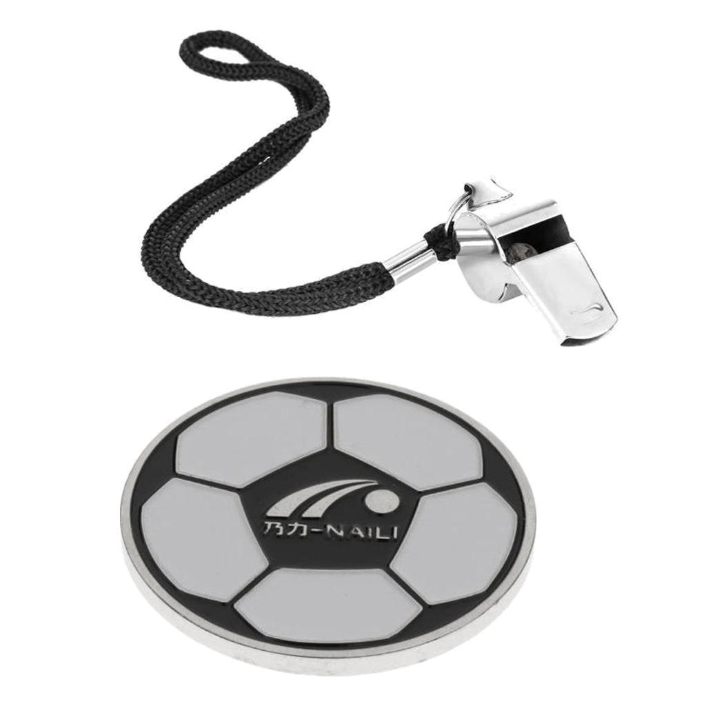 Football Soccer Referee Judge with Sport Referee Whistle