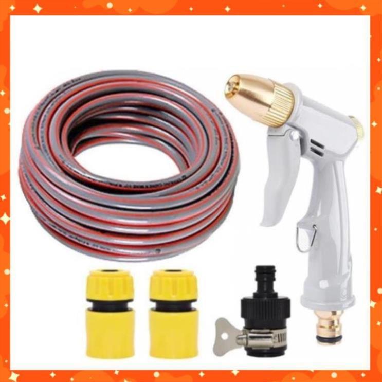 Bộ dây vòi xịt nước rửa xe, tưới cây tăng áp 3 lần, loại 20m 206846