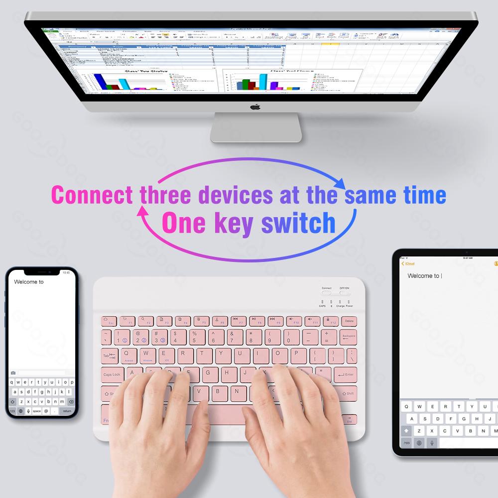 Máy Tính Bảng Bàn Phím Không Dây Cho iPad Pro 2020 11 12.9 10.5 Teclado, bàn Phím Bluetooth Chuột Cho iPad 8th 7th Không 4 3 2