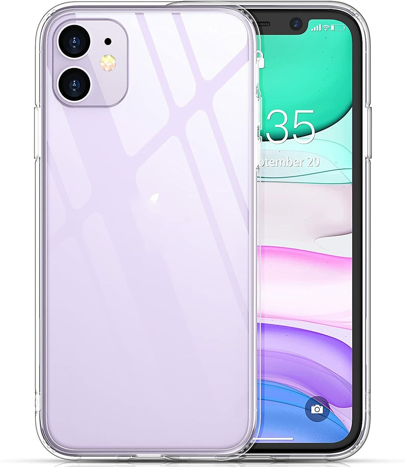 Ốp lưng chống sốc trong suốt cho iPhone 11 hiệu Memumi Glitter siêu mỏng 1.5mm độ trong tuyệt đối, chống trầy xước, chống ố vàng, tản nhiệt tốt - hàng nhập khẩu