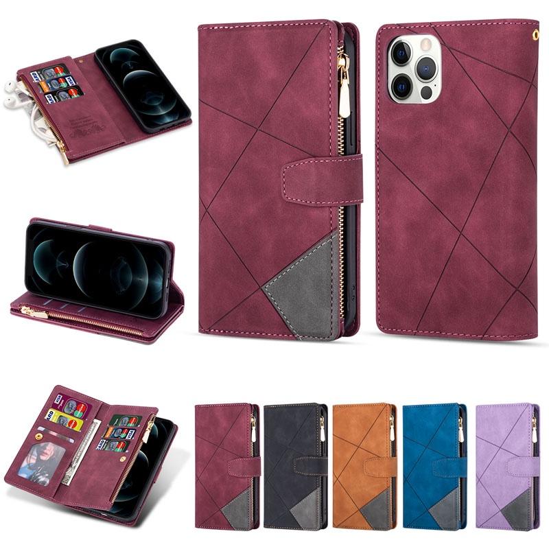 Ốp lưng điện thoại dạng ví da lật dành cho iPhone 13 Mini 13 Pro Max 12 Mini 12 Pro Max 11 Pro Max