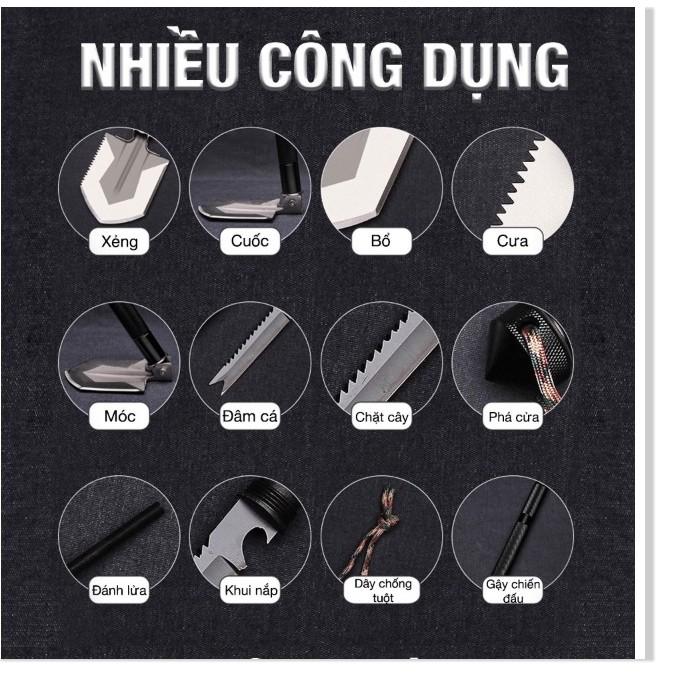 Xẻng chuyên dụng cắm trại 4 in 1