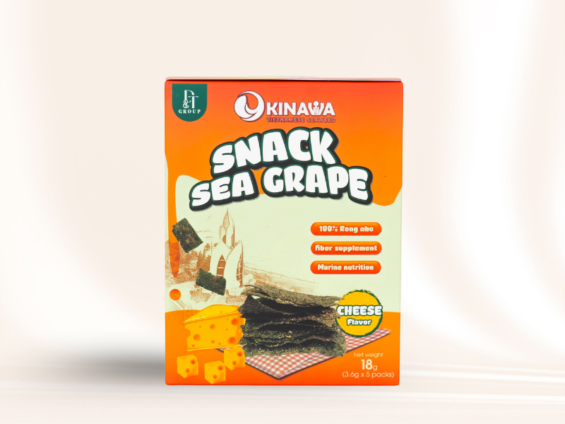 Snack rong nho dinh dưỡng Okinawa - Vị phô mai - Hộp 18gr