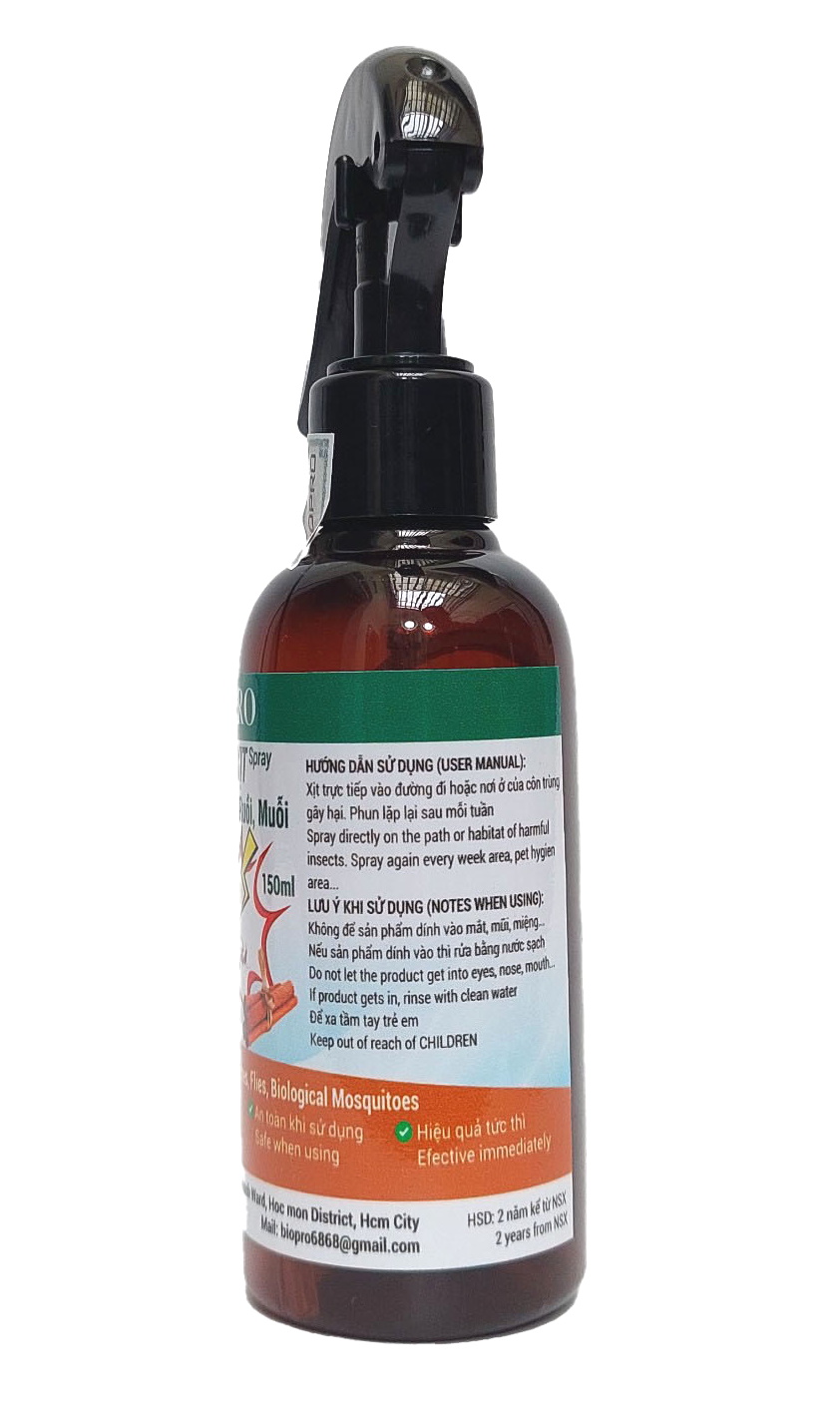 Chai xịt diệt kiến diệt gián ruồi muỗi Sinh học Biopro Chai 150ml Diệt sạch côn trùng gây hại An toàn Hiệu quả Sx tại VN