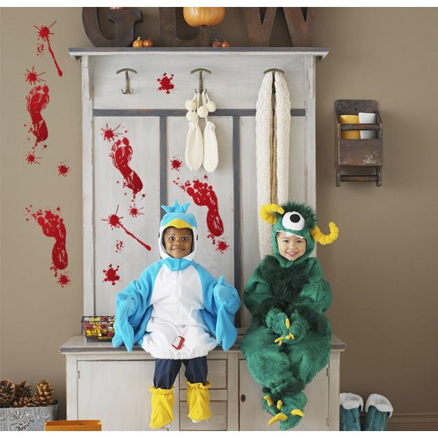 Decal trang trí tường - Halloween Bàn Chân Máu