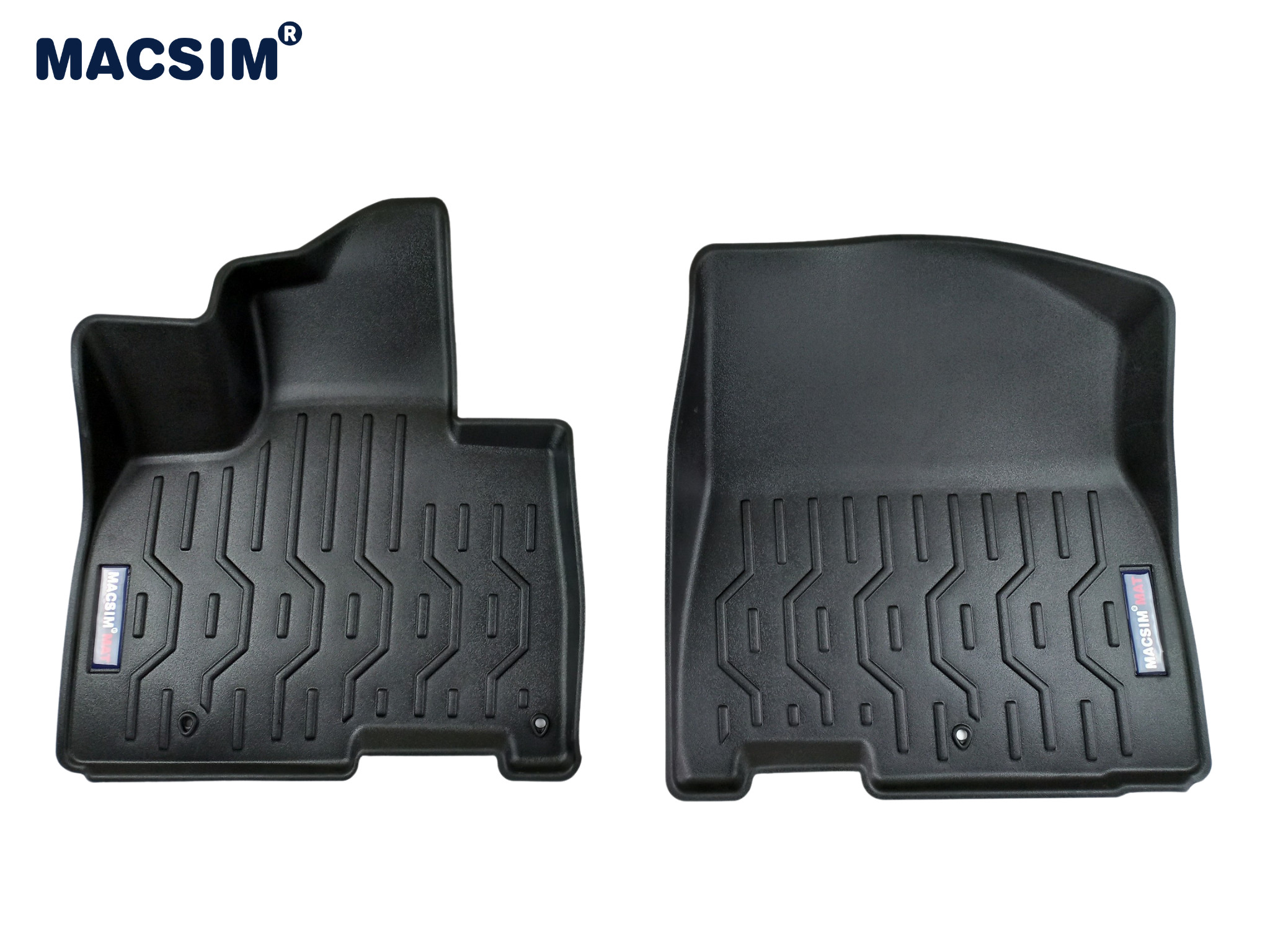 Thảm lót sàn xe ô tô Kia Carnival bản 8 chỗ Nhãn hiệu Macsim chất liệu nhựa TPV cao cấp màu đen